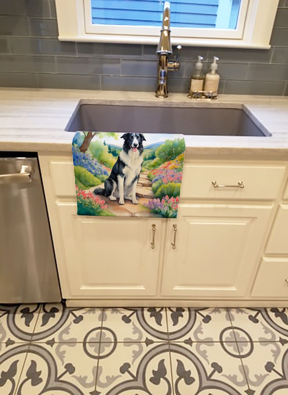 Borzoi Spring Path Kitchen Towel Dish Cloths Guest Hand Towel Decorative Bathroom Towel for Face,Tea, Dishcloth, Kitchen and Bath